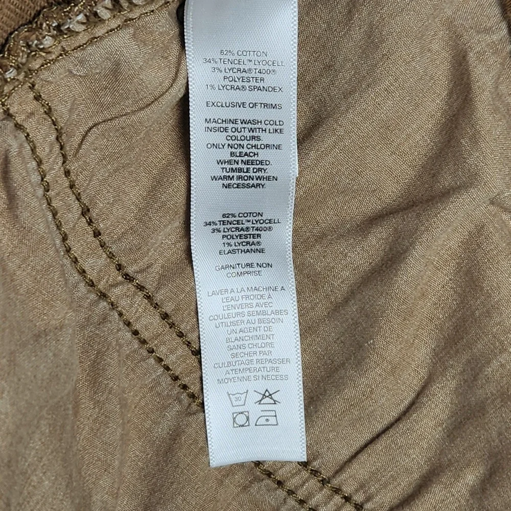 DU/ER N2X Relaxed Taper Pants Mens 30x30 Brown Khaki Cotton Blend Performance
